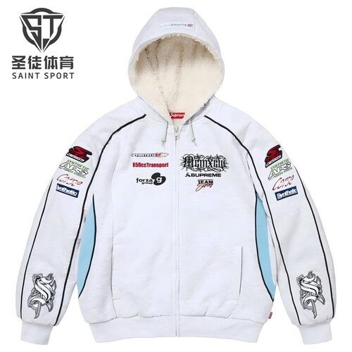SupremeRacing刺绣拉链卫衣
