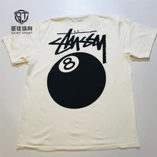 现货正品 Stussy 24SS 8 Ball Tee 经典黑八 八号球大Logo短袖T恤