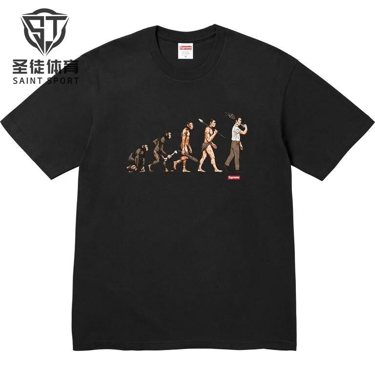 正品 Supreme 26SS Evolution Tee 人类演变 进化 短袖T恤