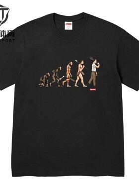正品 Supreme 26SS Evolution Tee 人类演变 进化 短袖T恤