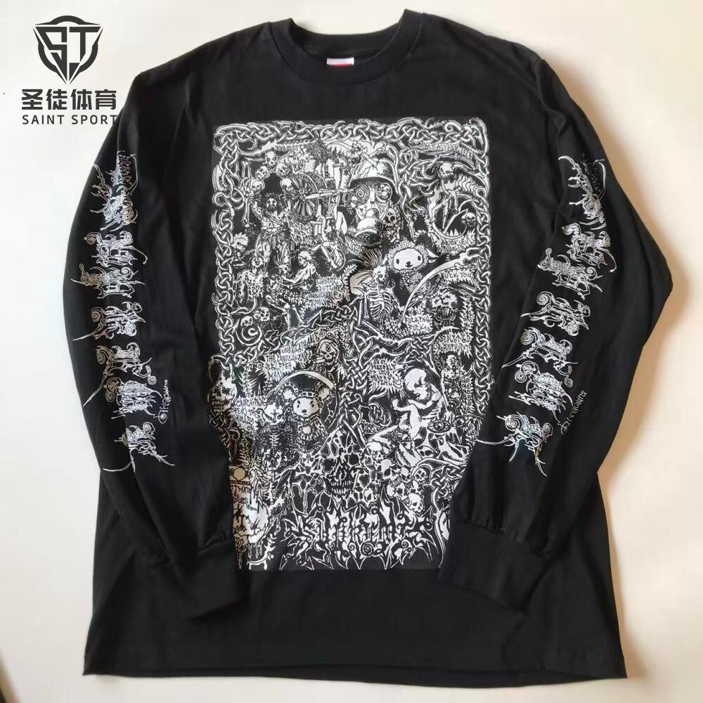 现货正品 Supreme 26SS Wombat L/S Tee 袋熊素描 花臂Logo 长袖