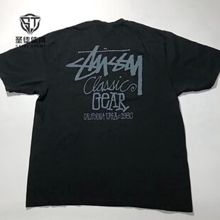现货正品 Stussy 25SS Classic Gear Tee胸前经典Logo标语短袖T恤