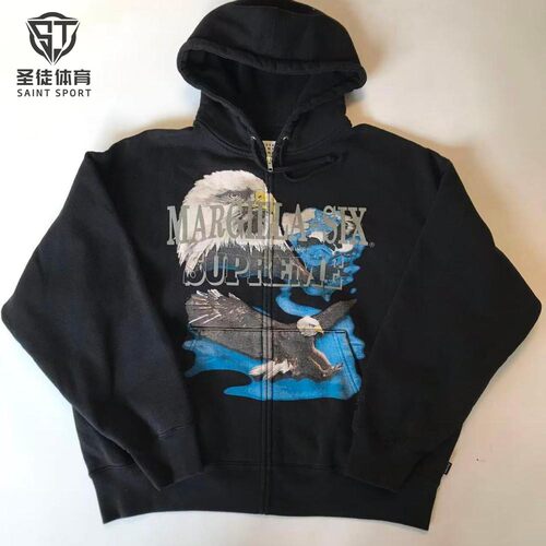 Supreme马吉拉老鹰拉链卫衣