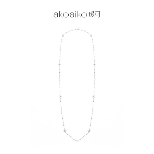 瑷可【月光河】小众四叶花瓣锁骨施家珠女项链