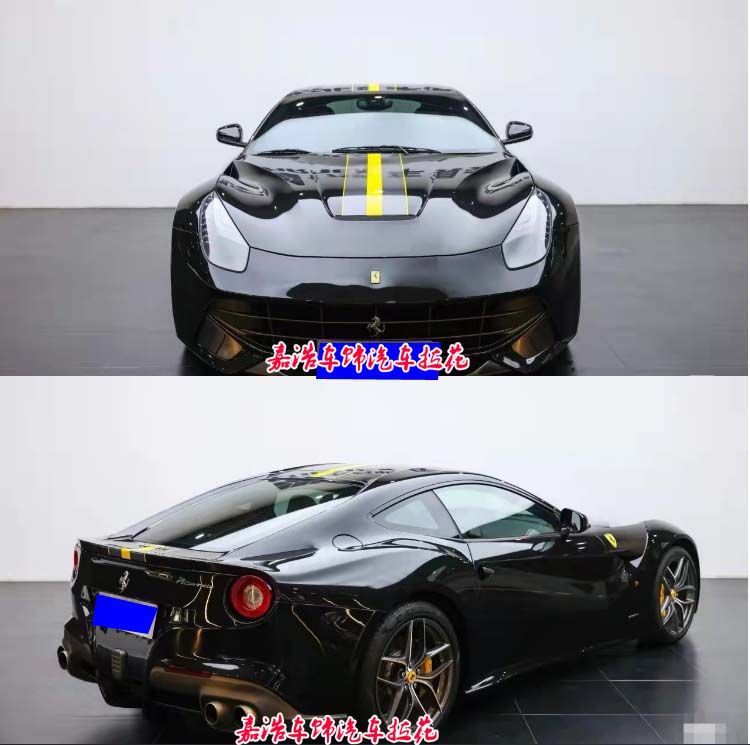 法拉利458车贴F12车贴拉花  488 FF F8 F430 引擎机盖改装饰贴纸