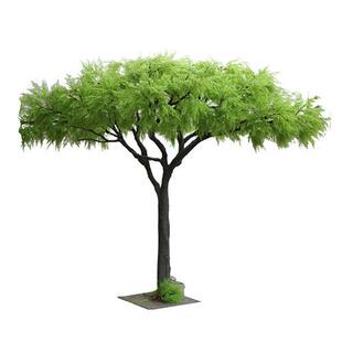 厂家专业定制金合欢树高品质仿真合欢花树室内外景观仿真植物