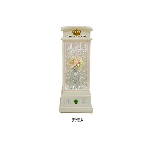 定制圣诞节雪花风灯水晶球电话亭音乐八音盒女生生日礼物装饰摆件
