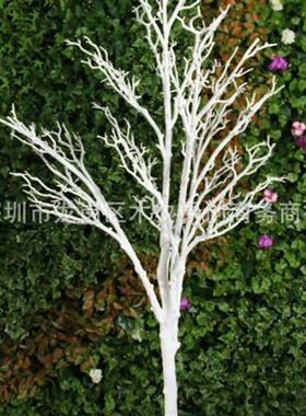 仿真枯树白色圣诞树金树银树节庆装饰树人造假树白树灯树摆件