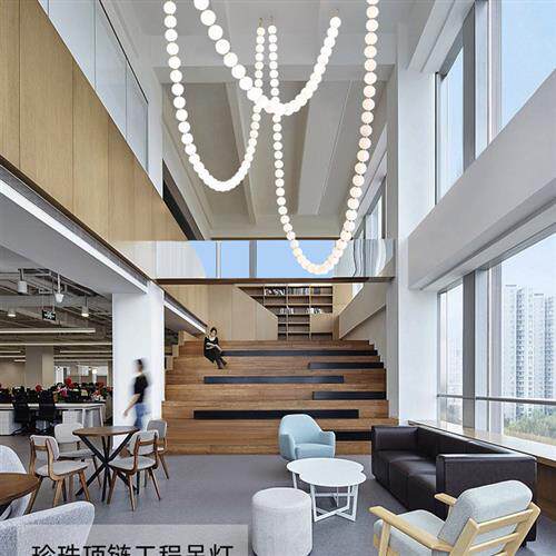 定制售楼部沙盘灯休闲会所珍珠灯酒店创意展厅吧台佛珠项链吊灯