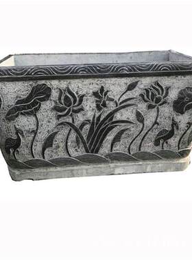 古代老石雕鱼缸图片大全山东制作仿古石质鱼缸价钱