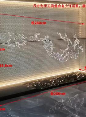 天花板顶部悬挂件装饰创意透明树脂浪花空中吊饰艺术雕塑抽象挂饰