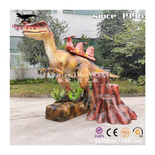 新品款骑乘恐龙仿真恐龙模型制作景区商场游乐园流量设备.