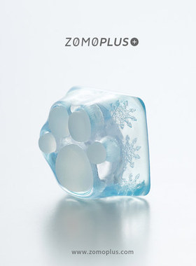 ZOMO猫爪卡通蒂芙蓝圣诞透光金属硅胶3D打印MX轴机械键盘透光键帽