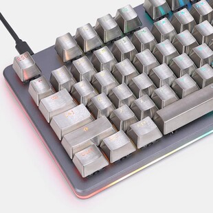 OGkey 十字轴MX轴通用标准配列OEM 游戏 键帽 不锈钢金属透光键帽