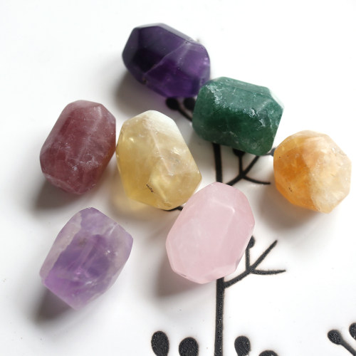 别致！磨砂水晶！不规则大颗切角散珠DIY手工串珠手链单颗做旧感