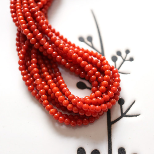 天然凉山南红柿子红2-3mm小米珠DIY手工串珠流苏穗子