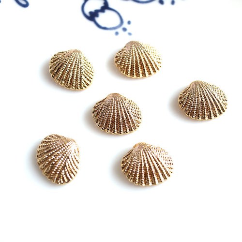 diy镀金贝壳海洋风项链小吊坠