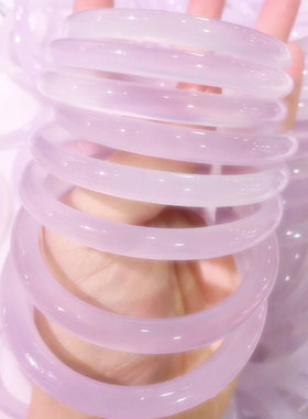 复古风女款香芋紫玛瑙玉髓手镯