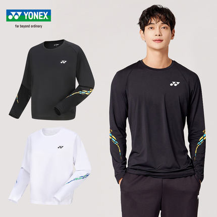 YONEX尤尼克斯羽毛球服yy男女款长袖运动服速干训练系列115143BCR