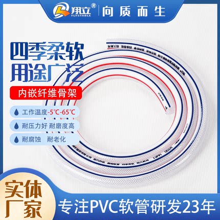 水管PVC线管自来水管家用浇水管透明编织软管加厚蛇皮管纤维复合