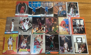 nba球星卡 帕尼尼和topps出品活塞 公牛大本华莱士普特卡限量专集