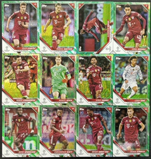 足球球星卡 topps 2021-22 欧冠碧玉 拜仁队 普卡特卡全套 新秀卡