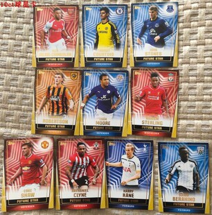 足球球星卡topps 2014-15 英超club系列future star 希望之星特卡