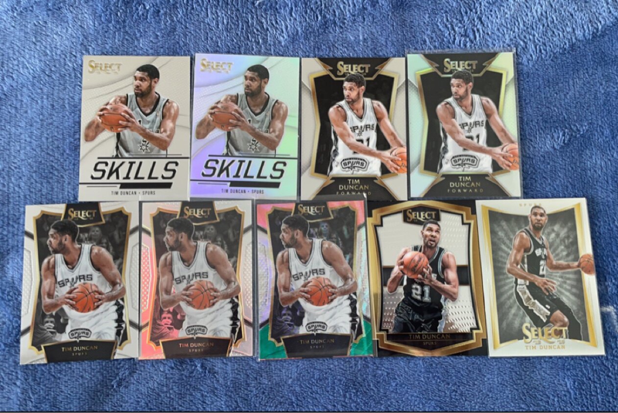 篮球NBA球星卡 帕尼尼出品 SELECT系列 马刺队蒂姆邓肯普特卡专场