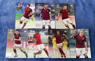 足球球星卡 TOPPS公司出 2016欧冠系列 罗马队全套及单卡萨拉赫等