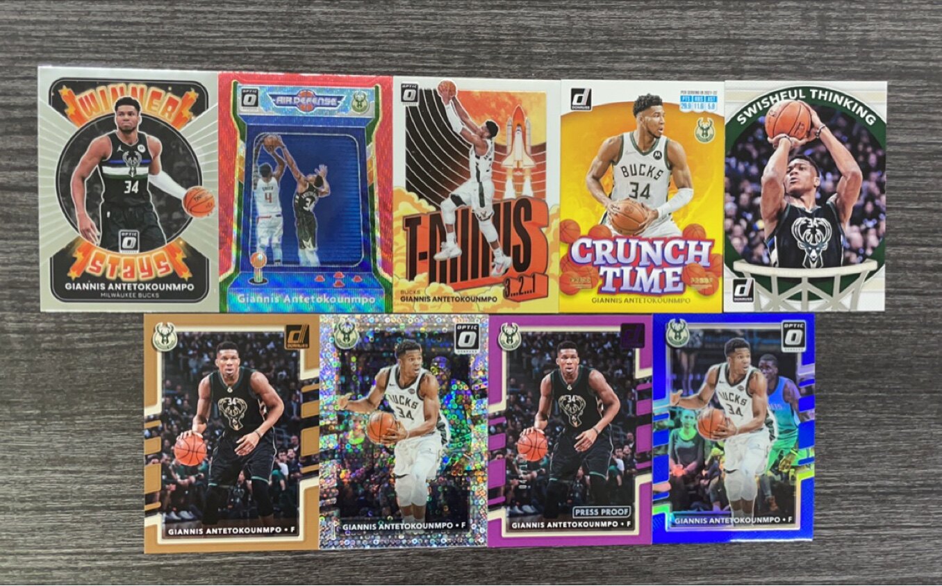 篮球NBA球星卡 帕尼尼donruss和optic系列雄鹿队字母哥普特卡专场