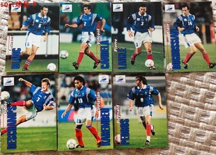 足球球星卡 帕尼尼 1998世界杯 欧版 正式版 法国队 德尚 布兰科