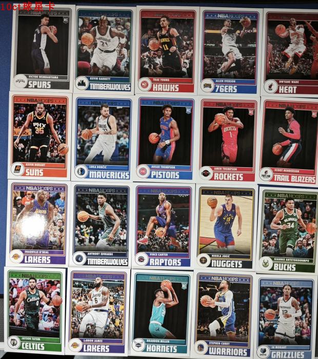 篮球nba球星卡 2023-24 帕尼尼 hoops希望系列复古特卡全套及单卡
