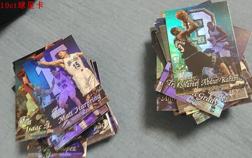 NBA球星卡FLEER 1998-99 showcase系列row2特卡 数字背号镭射大头
