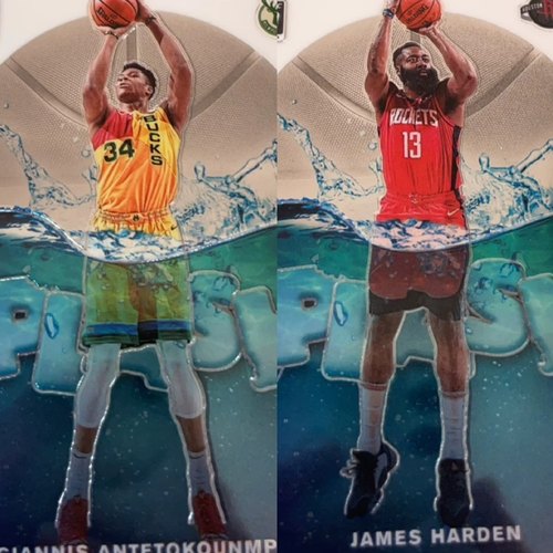 nba球星卡 panini 2019-20 optic系列splash 水花特卡哈登字母哥