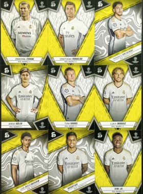 足球球星卡 topps  2024 star皇马队 黄色平行特卡全套及单卡