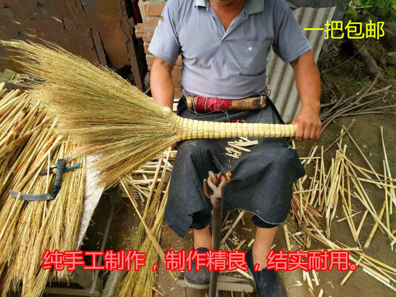 包邮地板扫把工厂扫地扫帚高粱苗笤帚家用不沾毛发手工大笤帚扫帚