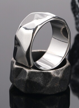 跨境复古时尚潮流男戒指ins小众