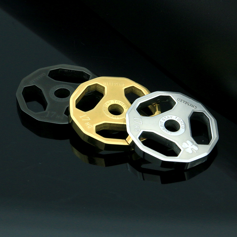 乌鸦欧美健身哑铃片运动杠铃项