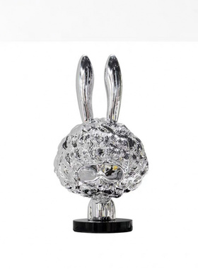 现代简约透明客厅电视柜轻奢摆件样板房卡通兔子家居软装饰品摆设