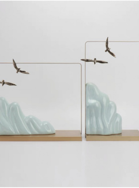 新中式陶瓷假山摆件艺术家居饰品客厅茶室茶几玄关柜中式软装饰品