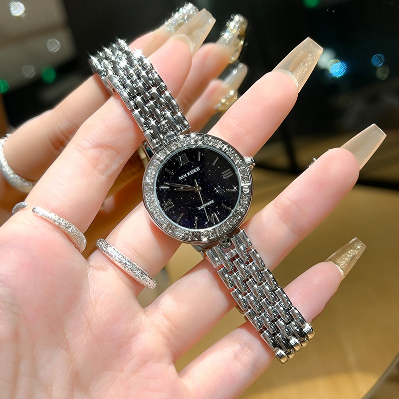 抖音爆款满天星手表女款小香风新款小众轻奢女防水高级感潮流