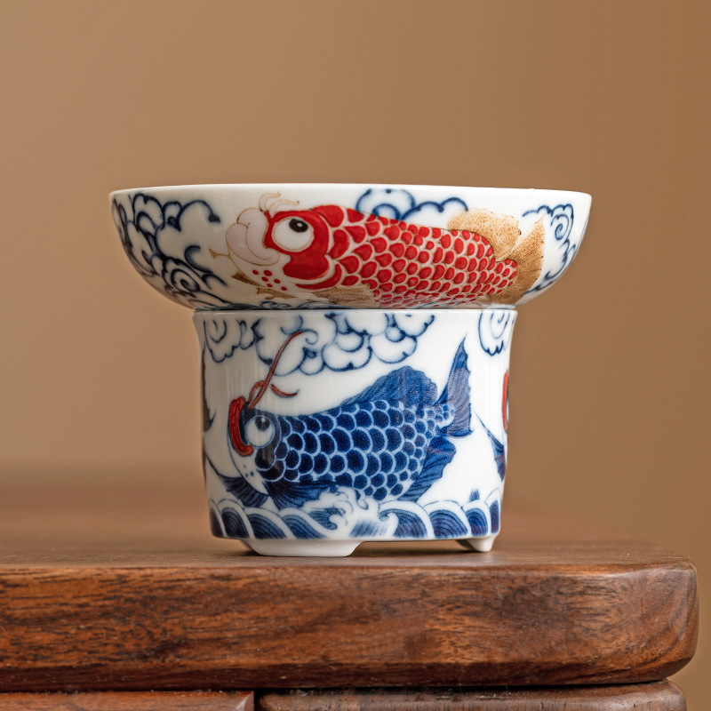 祥龙纳福茶漏茶滤家用茶隔中式功