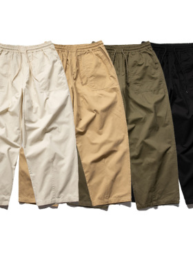 【品牌折扣】BEAMS JAPA工装休闲裤春秋男女宽松直筒全棉阔腿长裤