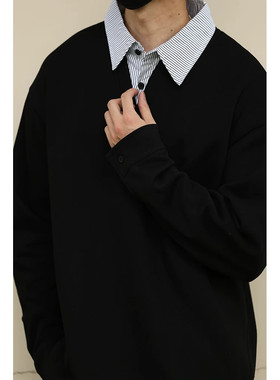 【品牌折扣】BEAMS NNDS卫衣春秋男女衬衣领假两件宽松休闲百搭潮