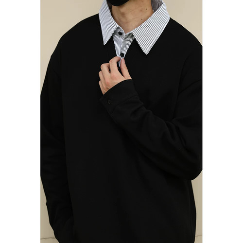【品牌折扣】BEAMS NNDS卫衣春秋男女衬衣领假两件宽松休闲百搭潮