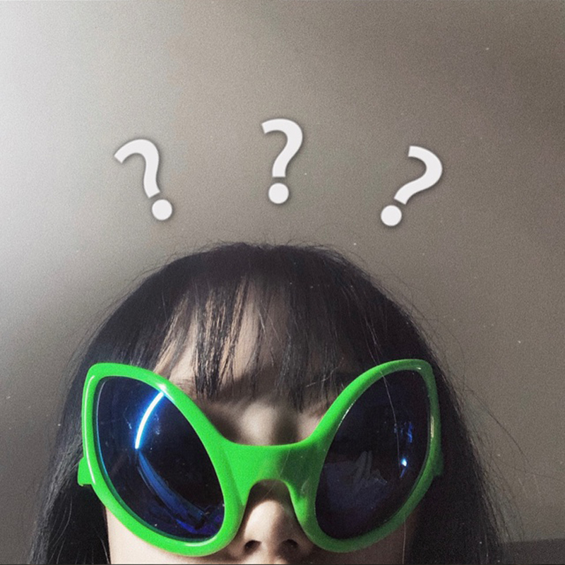 包邮变身ET外星人绿色土酷少女蹦迪夸张派对INS网红太阳眼镜墨镜