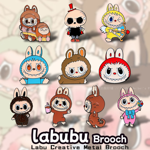 拉布卟徽章可爱卡通金属胸针zimomo周边潮流包别针配饰pin送学生