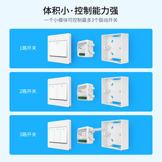 涂鸦 路模块 器控双断路器智能WiFi迷你ZigBee通断1-灯开关4控制