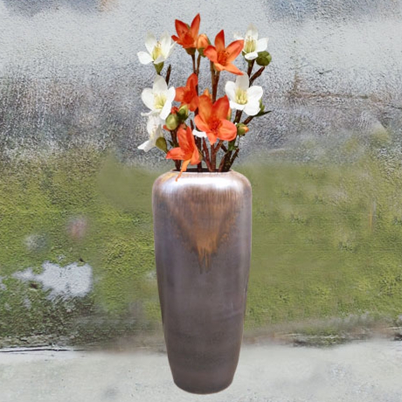 窑变釉大号复古欧式风落地花瓶