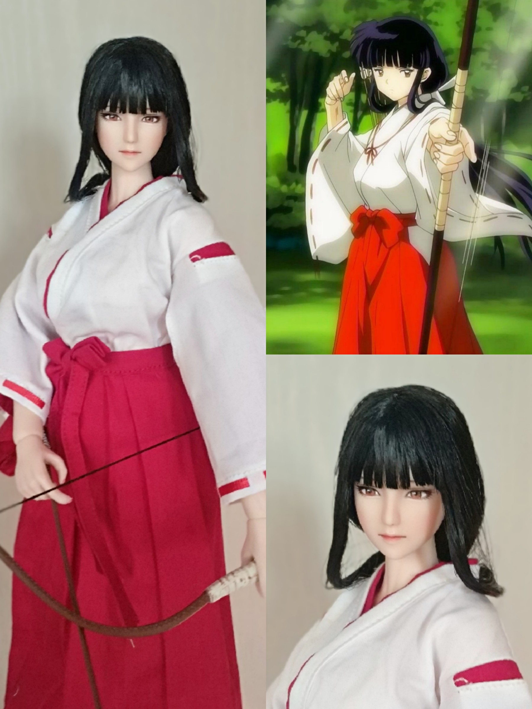 犬夜叉桔梗头雕整套女兵人